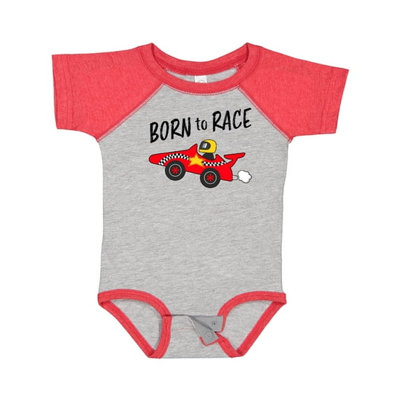 Inktastic Born to Race Red Race Car Boys or Girls Baby Bodysuit