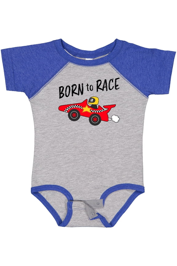 Born to Race Red Race Car Boys or Girls Baby Bodysuit