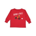 thumbnail image 1 of Inktastic Born to Race- Red Race Car Boys or Girls Long Sleeve Toddler T-Shirt, 1 of 5