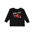 thumbnail image 1 of Inktastic Born to Race- Red Race Car Boys or Girls Long Sleeve Toddler T-Shirt, 1 of 5