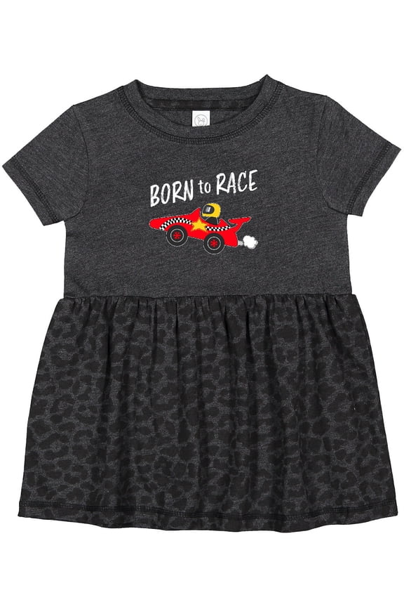 Born to Race Red Race Car Girls Baby Dress