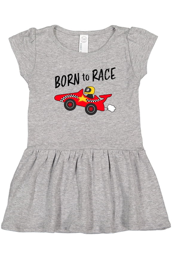 Born to Race- Red Race Car Girls Toddler Dress