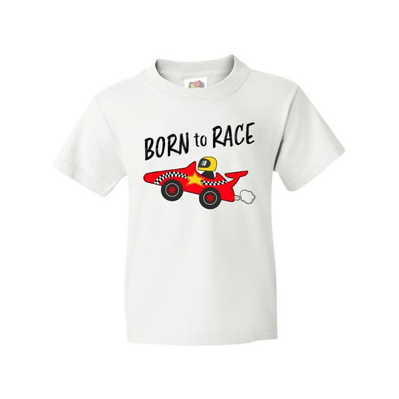 Inktastic Born to Race- Red Race Car Youth T-Shirt