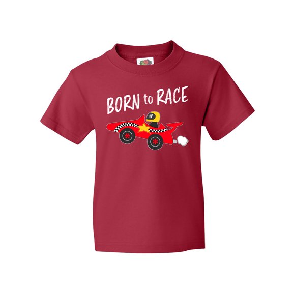 Inktastic Born to Race- Red Race Car Youth T-Shirt