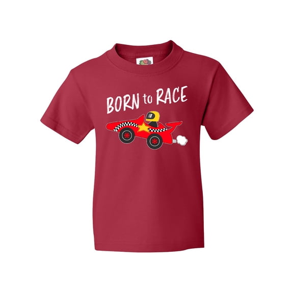 Inktastic Born to Race- Red Race Car Youth T-Shirt