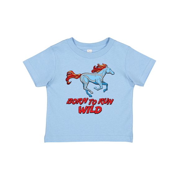 Inktastic Born to Run Wild- Galloping Horse Boys or Girls Baby T-Shirt