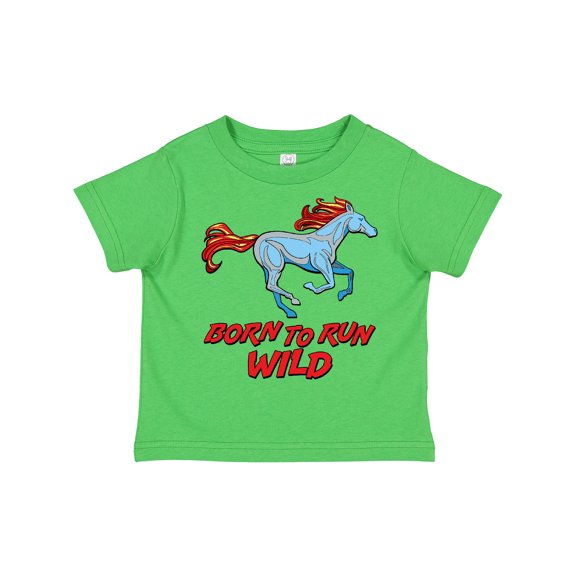 Inktastic Born to Run Wild Galloping Horse Boys or Girls Toddler T-Shirt