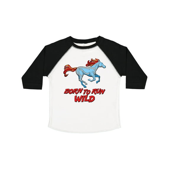 Inktastic Born to Run Wild Galloping Horse Boys or Girls Toddler T-Shirt