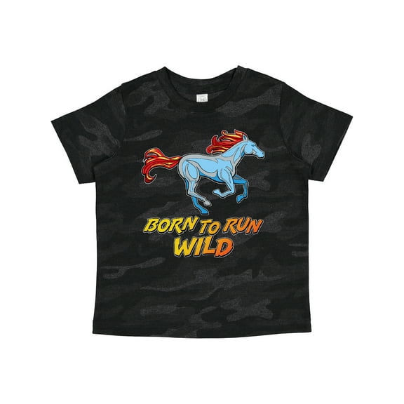 Inktastic Born to Run Wild Galloping Horse Boys or Girls Toddler T-Shirt