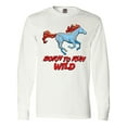 thumbnail image 1 of Inktastic Born to Run Wild- galloping horse Long Sleeve T-Shirt, 1 of 5