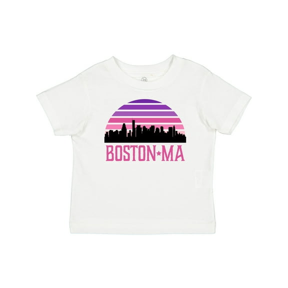 Inktastic Boston Gifts for Kids Retro Skyline Girls Baby T-Shirt