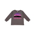 thumbnail image 1 of Inktastic Boston Gifts for Kids Retro Skyline Girls Long Sleeve Toddler T-Shirt, 1 of 5