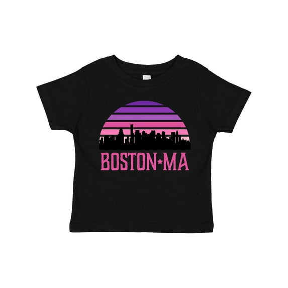 Inktastic Boston Gifts for Kids Retro Skyline Girls Toddler T-Shirt