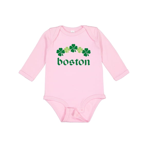 Inktastic Boston Irish Boys or Girls Long Sleeve Baby Bodysuit