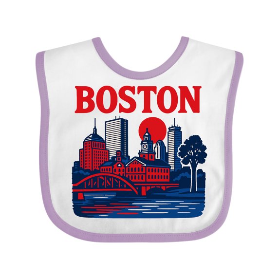 Inktastic Boston Massachusetts Boys or Girls Baby Bib