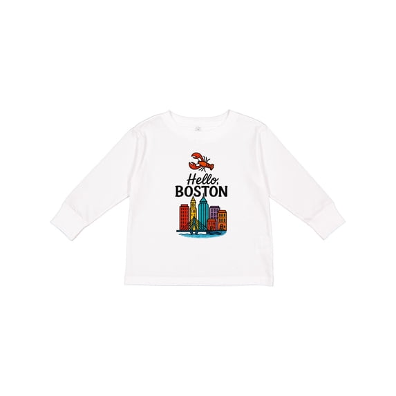 Inktastic Boston Massachusetts Boys or Girls Long Sleeve Toddler T-Shirt