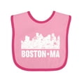 thumbnail image 1 of Inktastic Boston Massachusetts City Skyline with Grunge Boys or Girls Baby Bib, 1 of 4