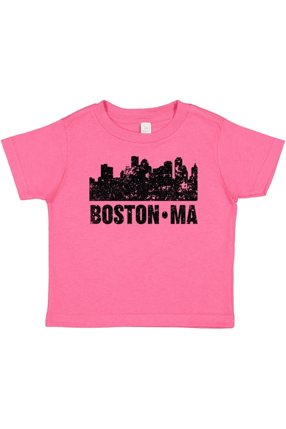 Boston Massachusetts City Skyline with Grunge Boys or Girls Baby T-Shirt