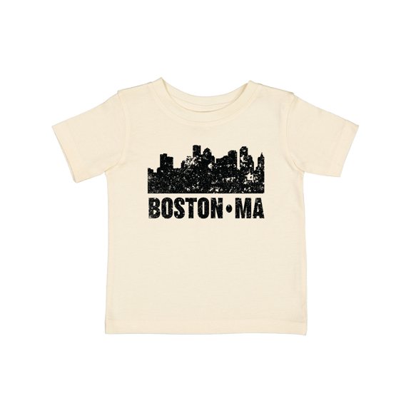 Inktastic Boston Massachusetts City Skyline with Grunge Boys or Girls Baby T-Shirt