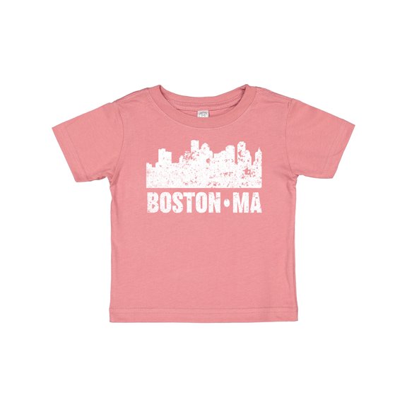 Inktastic Boston Massachusetts City Skyline with Grunge Boys or Girls Baby T-Shirt