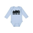 thumbnail image 1 of Inktastic Boston Massachusetts City Skyline with Grunge Boys or Girls Long Sleeve Baby Bodysuit, 1 of 5