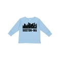 thumbnail image 1 of Inktastic Boston Massachusetts City Skyline with Grunge Boys or Girls Long Sleeve Toddler T-Shirt, 1 of 5