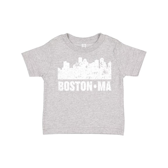 Inktastic Boston Massachusetts City Skyline with Grunge Boys or Girls Toddler T-Shirt