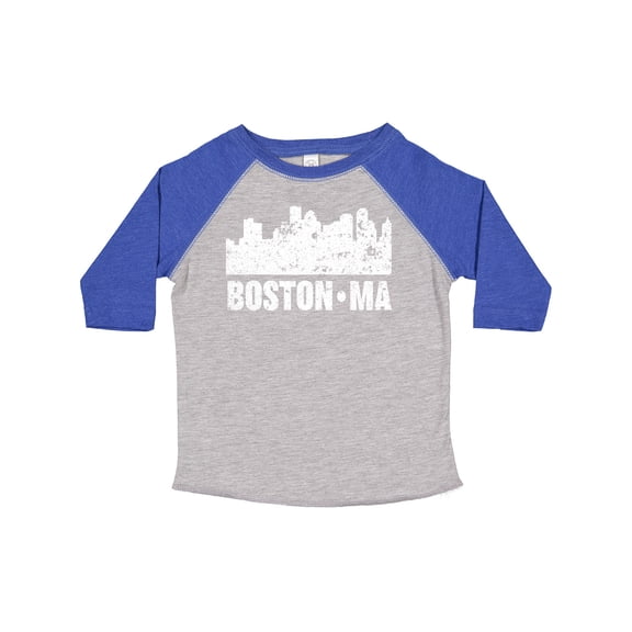Inktastic Boston Massachusetts City Skyline with Grunge Boys or Girls Toddler T-Shirt