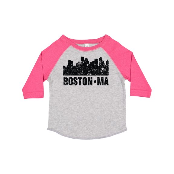 Inktastic Boston Massachusetts City Skyline with Grunge Boys or Girls Toddler T-Shirt