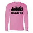 thumbnail image 1 of Inktastic Boston Massachusetts City Skyline with Grunge Long Sleeve T-Shirt, 1 of 5