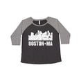 thumbnail image 1 of Inktastic Boston Massachusetts City Skyline with Grunge Women's Plus Size T-Shirt, 1 of 5