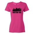 thumbnail image 1 of Inktastic Boston Massachusetts City Skyline with Grunge Women's T-Shirt, 1 of 5