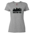 thumbnail image 1 of Inktastic Boston Massachusetts City Skyline with Grunge Women's T-Shirt, 1 of 5