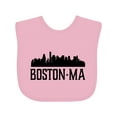 thumbnail image 1 of Inktastic Boston Massachusetts Skyline City Silhouette Boys or Girls Baby Bib, 1 of 4