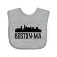 thumbnail image 1 of Inktastic Boston Massachusetts Skyline City Silhouette Boys or Girls Baby Bib, 1 of 4