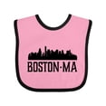 thumbnail image 1 of Inktastic Boston Massachusetts Skyline City Silhouette Boys or Girls Baby Bib, 1 of 4
