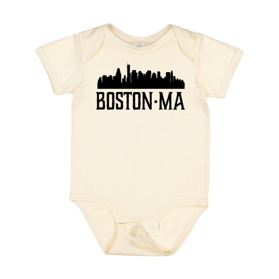 Inktastic Boston Massachusetts Skyline City Silhouette Boys or Girls Baby Bodysuit