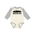 thumbnail image 1 of Inktastic Boston Massachusetts Skyline City Silhouette Boys or Girls Long Sleeve Baby Bodysuit, 1 of 5