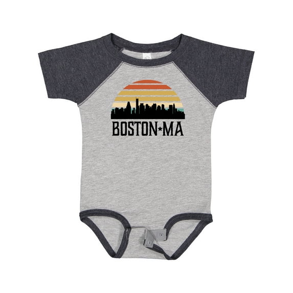 Inktastic Boston Massachusetts Skyline Sunset Boys or Girls Baby Bodysuit