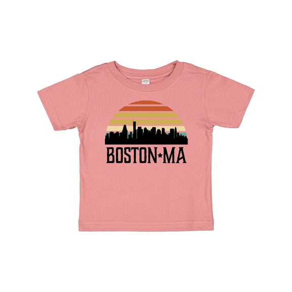 Inktastic Boston Massachusetts Skyline Sunset Boys or Girls Baby T-Shirt