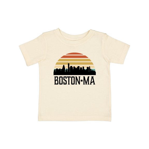 Inktastic Boston Massachusetts Skyline Sunset Boys or Girls Baby T-Shirt