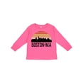 thumbnail image 1 of Inktastic Boston Massachusetts Skyline Sunset Boys or Girls Long Sleeve Toddler T-Shirt, 1 of 5