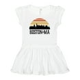 thumbnail image 1 of Inktastic Boston Massachusetts Skyline Sunset Girls Baby Dress, 1 of 5