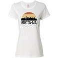 thumbnail image 1 of Inktastic Boston Massachusetts Skyline Sunset Women's T-Shirt, 1 of 5