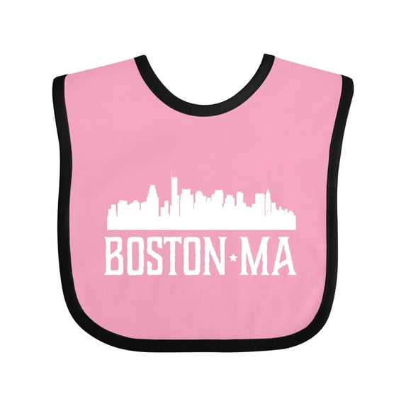 Inktastic Boston Massachussetts Skyline Boys or Girls Baby Bib