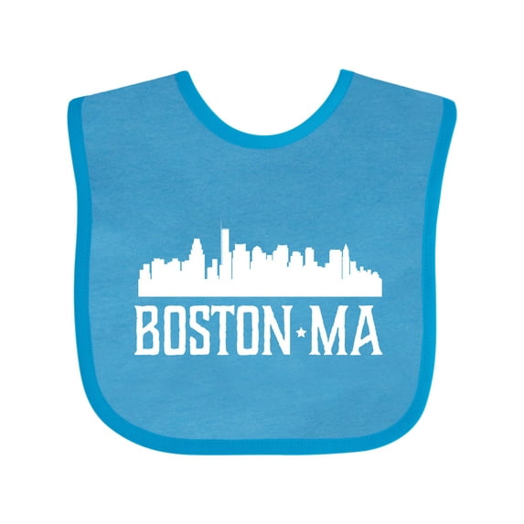 Inktastic Boston Massachussetts Skyline Boys or Girls Baby Bib