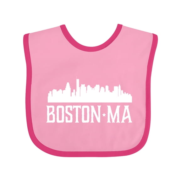 Inktastic Boston Massachussetts Skyline Boys or Girls Baby Bib