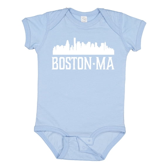 Inktastic Boston Massachussetts Skyline Boys or Girls Baby Bodysuit