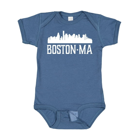 Inktastic Boston Massachussetts Skyline Boys or Girls Baby Bodysuit