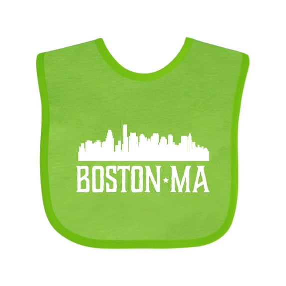 Inktastic Boston Massachussetts Skyline City Silhouette Boys or Girls Baby Bib